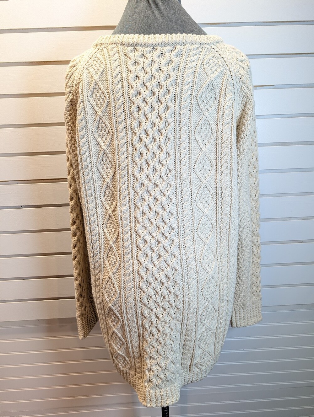 L.L.Bean Signature 100% Cotton Heavy Cable Knit Tunic Sweater – Size Large EUC - Picture 7 of 10